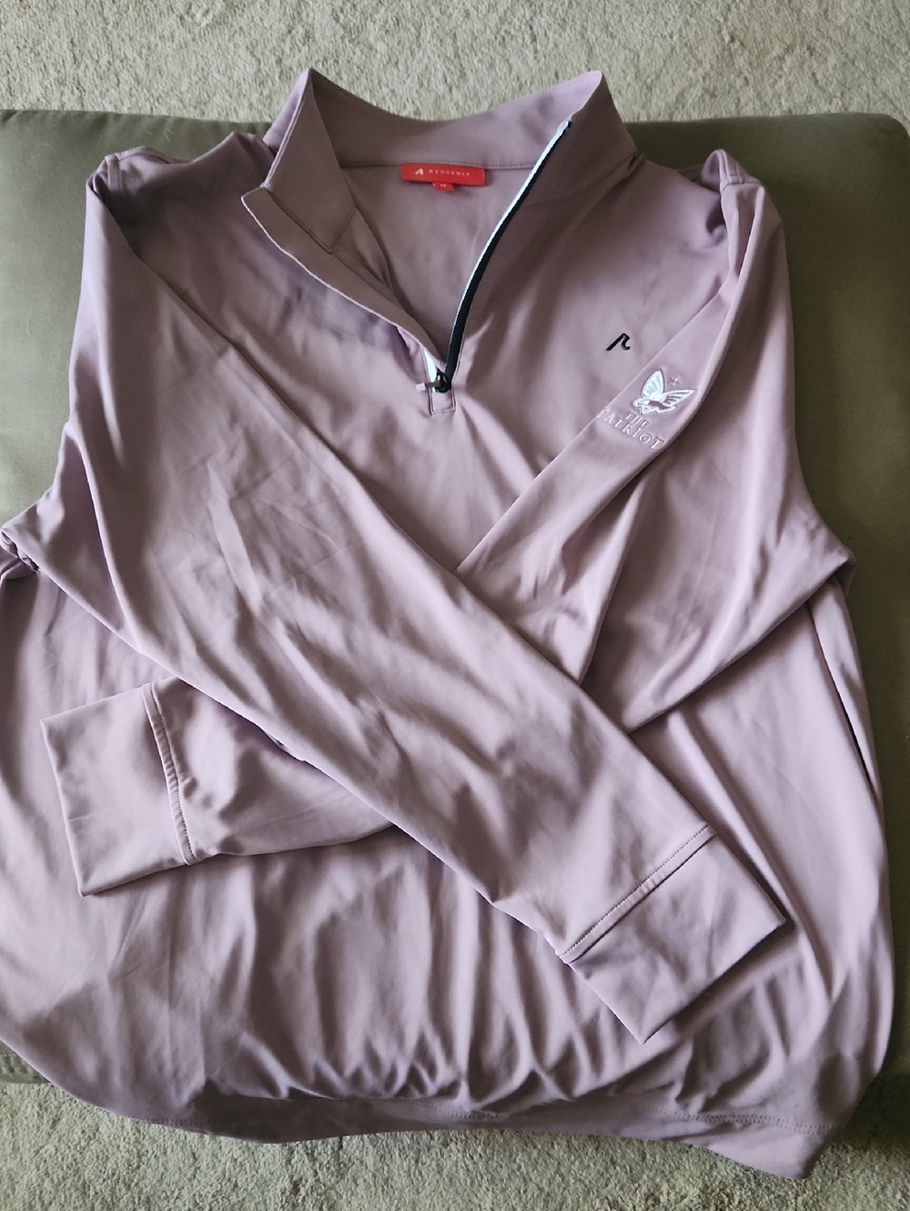 Men's Mauve Quarter-Zip Performance Pullover